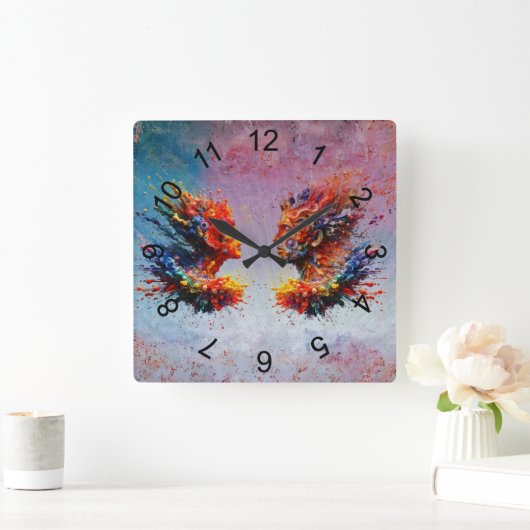 Am Anfang... Quadratische Wanduhr (Zuhause)