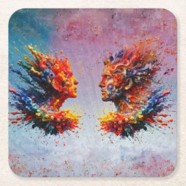 Am Anfang... Rechteckiger Pappuntersetzer