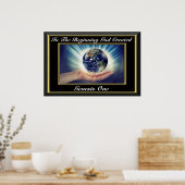 Am Anfang schuf Gott die Genesis 1 Planet Poster (Küche)