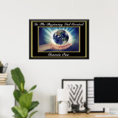 Am Anfang schuf Gott die Genesis 1 Planet Poster (Heimbüro)