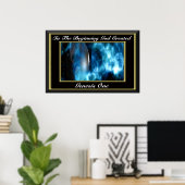 Am Anfang schuf Gott die Genesis 1 Poster (Heimbüro)