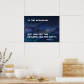 Am Anfang schuf Gott die Himmel. . . Poster (Küche)