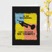 Am Anfang schuf Gott die Trompete Karte (Gelbe Blume)
