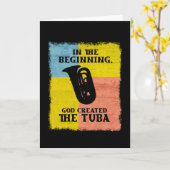 Am Anfang schuf Gott die Tuba Karte (Gelbe Blume)