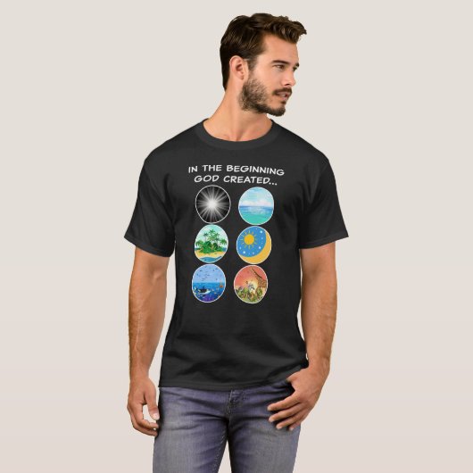 Am Anfang schuf Gott - Genesis 1-2 T-Shirt (Vorne ganz)