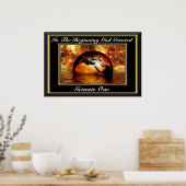 Am Anfang schuf Gott Genesis One Bl Feuer Poster (Küche)