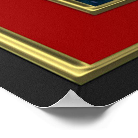 Am Anfang schuf Gott Genesis One Red Poster (Ecke)