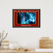Am Anfang schuf Gott Genesis One Red Poster (Küche)
