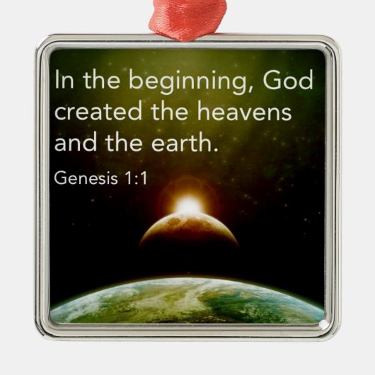 Am Anfang Verzierung Silbernes Ornament (Vorne)