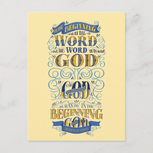 Am Anfang war das Wort Postkarte (Vorderseite)