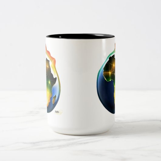 Am Anfang Zweifarbige Tasse (Mittel)