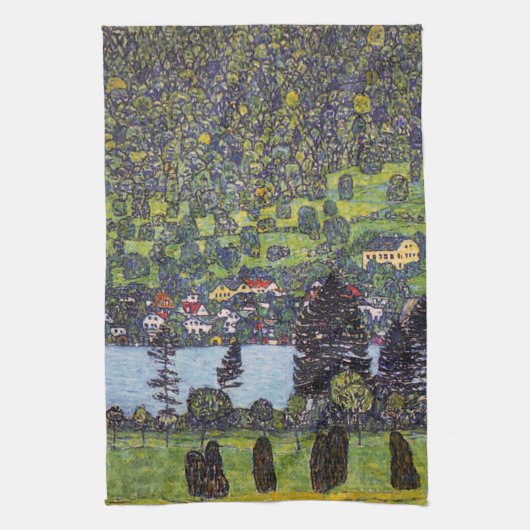 Am Attersee, Gustav Klimt Geschirrtuch (Vertikal)