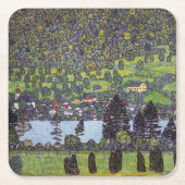 Am Attersee, Gustav Klimt Rechteckiger Pappuntersetzer (Vorderseite)