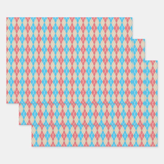Am Beach Raute Wrapping Paper Set Geschenkpapier Set (Set)