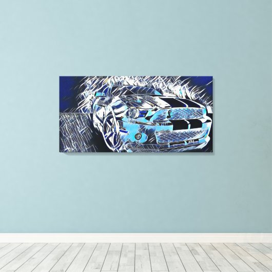 Am beliebtesten Mustang Abstrakte Acrylfarbe Leinwanddruck (Insitu (Holzboden))