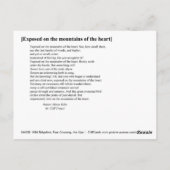 AM BERG DES HERZES EXPOSITIERT POSTKARTE (Rückseite)
