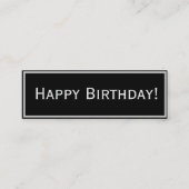 Am besonderen Tag/zum Geburtstag Mini Visitenkarte (Vorderseite)