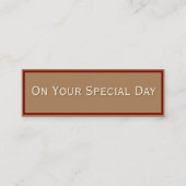 Am besonderen Tag/zum Geburtstag Mini Visitenkarte (Rückseite)