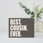 Am besten. Cousin. Immer. Postkarte (Stehend Vorderseite)