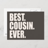 Am besten. Cousin. Immer. Postkarte (Vorne/Hinten)