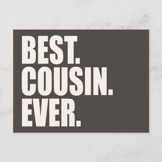 Am besten. Cousin. Immer. Postkarte (Vorderseite)