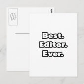 Am besten. Editor. Immer. Postkarte (Vorne/Hinten)