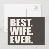 Am besten. Ehefrau. Immer. Postkarte (Vorne/Hinten)