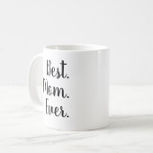 Am besten. Mama. Immer. Script Brush Letters Kaffeetasse (Vorderseite Links)