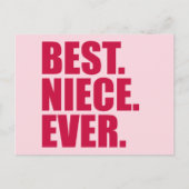 Am besten. Nichte. Immer. (rosane) Postkarte (Vorderseite)