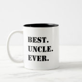 Am besten. Onkel. Immer. Black Stencil Zweifarbige Tasse (Links)