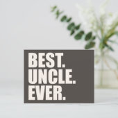 Am besten. Onkel. Immer. Postkarte (Stehend Vorderseite)