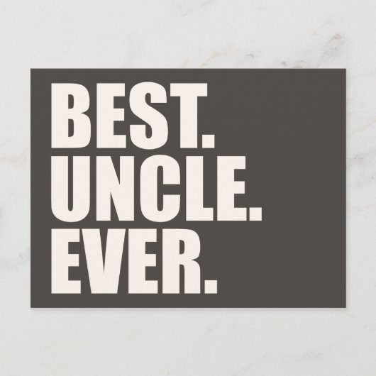 Am besten. Onkel. Immer. Postkarte (Vorderseite)
