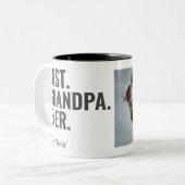 Am besten. Opa. Immer. Vatertag-Foto Zweifarbige Tasse (Vorderseite Links)