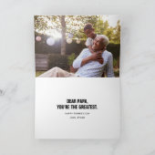 Am besten. Papa. Immer. Foto-Karte des Vaters Karte (Innenseite)