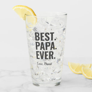 Am besten. Papa. Immer. Vatertag-Foto Glas