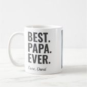 Am besten. Papa. Immer. Vatertag-Foto Kaffeetasse (Links)