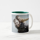 Am besten. Papa. Immer. Vatertag-Foto Zweifarbige Tasse (VorderseiteRechts)