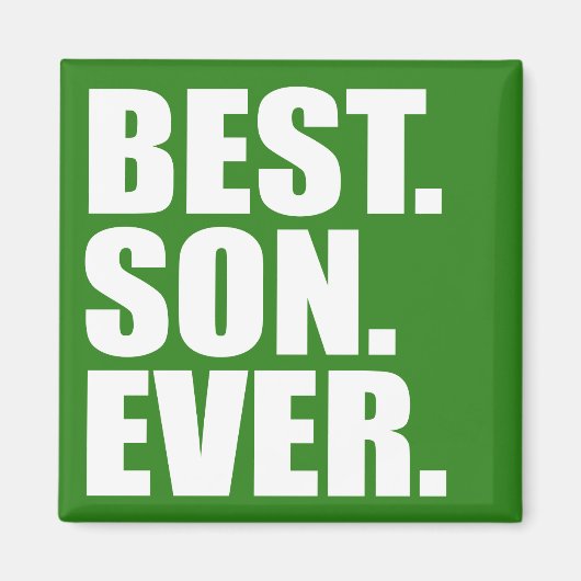 Am besten. Sohn. Immer. (Grün) Magnet (Vorne)