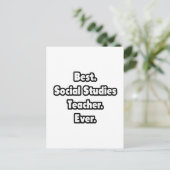 Am besten. Sozialstudien Lehrer. Immer. Postkarte (Stehend Vorderseite)