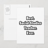 Am besten. Sozialstudien Lehrer. Immer. Postkarte (Vorne/Hinten)