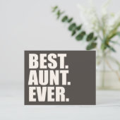 Am besten. Tante. Immer. Postkarte (Stehend Vorderseite)