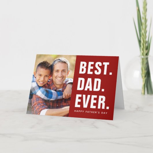 Am besten. Vater. Immer. Foto-Karte des Vaters Karte (Vorderseite)