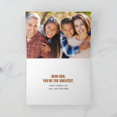 Am besten. Vater. Immer. Foto-Karte des Vaters Karte (Innenseite)