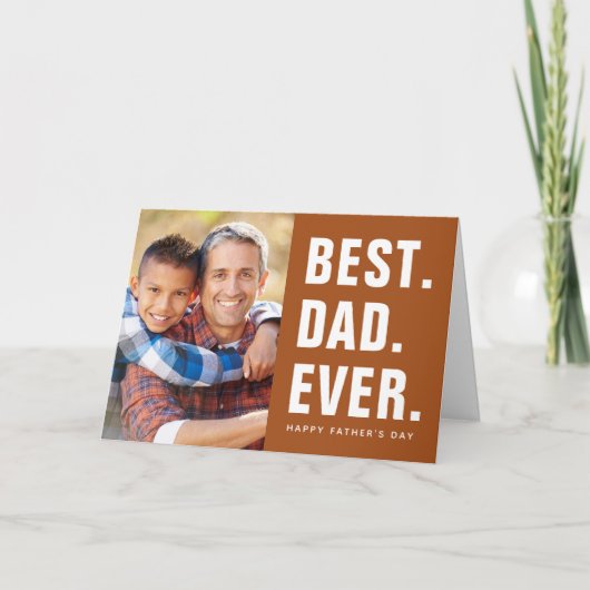Am besten. Vater. Immer. Foto-Karte des Vaters Karte (Vorderseite)