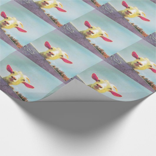 Am beststen von allen rosa ohrige Ziege der Zeit Geschenkpapier (Ecke)