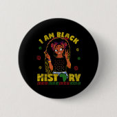 Am Black History Monat für Kinder Mädchen in Ameri Button (Vorderseite)
