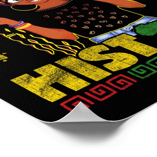 Am Black History Monat für Kinder Mädchen in Ameri Poster (Ecke)