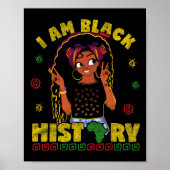 Am Black History Monat für Kinder Mädchen in Ameri Poster (Vorne)