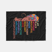 Am Black Woman Afrikanische Amerikanerin Geschenk  Fleecedecke (Vorderseite (Horizontal))