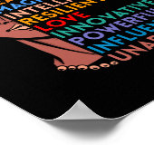 Am Black Woman Afrikanische Amerikanerin Geschenk Poster (Ecke)
